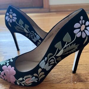 Ron White Floral Print Heels